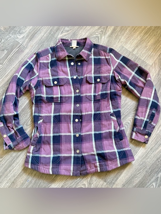 Duluth Trading Co Jackets & Blazers - Duluth Trading Co fleece lined flapjack snap button plaid flannel